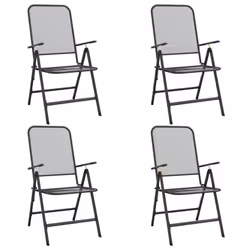 Set da Pranzo da Giardino 5pz Antracite in Rete Metallicacod mxl 83717 - Vista aggiuntiva 3