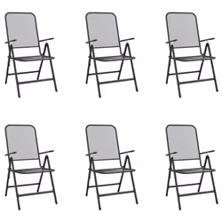 Set da Pranzo da Giardino 7pz Antracite in Rete Metallicacod mxl 107654 - Vista aggiuntiva 3