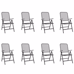 Set da Pranzo da Giardino 9pz Antracite in Rete Metallicacod mxl 107653 - Vista aggiuntiva 3