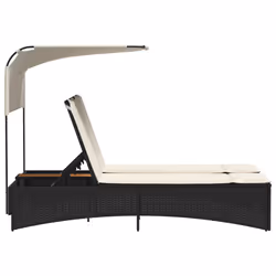 VidaXL 365621 sedia da esterno Salone Seduta imbottita Legno di acacia, Rattan sintetico, Acciaio Crema, Bianco - Vista aggiuntiva 6