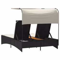 VidaXL 365621 sedia da esterno Salone Seduta imbottita Legno di acacia, Rattan sintetico, Acciaio Crema, Bianco - Vista aggiuntiva 7