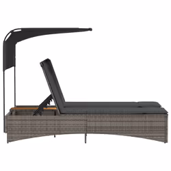 VidaXL 365622 sedia da esterno Salone Seduta imbottita Legno di acacia, Rattan sintetico, Acciaio Grigio - Vista aggiuntiva 6