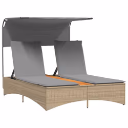 VidaXL 365623, Salone, Seduta imbottita, Legno di acacia, Rattan sintetico, Acciaio, Grigio, 110 kg, 1360 mm