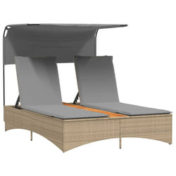 VidaXL 365623 sedia da esterno Salone Seduta imbottita Legno di acacia, Rattan sintetico, Acciaio Grigio