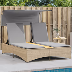 VidaXL 365623 sedia da esterno Salone Seduta imbottita Legno di acacia, Rattan sintetico, Acciaio Grigio