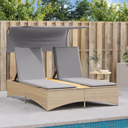 VidaXL 365623 sedia da esterno Salone Seduta imbottita Legno di acacia, Rattan sintetico, Acciaio Grigio