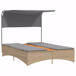 VidaXL 365623 sedia da esterno Salone Seduta imbottita Legno di acacia, Rattan sintetico, Acciaio Grigio - Vista aggiuntiva 4