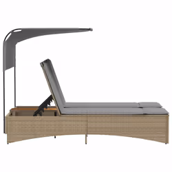 VidaXL 365623 sedia da esterno Salone Seduta imbottita Legno di acacia, Rattan sintetico, Acciaio Grigio - Vista aggiuntiva 6