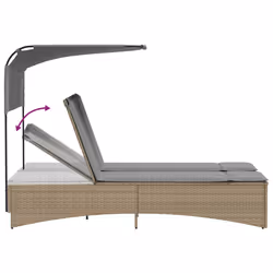 VidaXL 365623 sedia da esterno Salone Seduta imbottita Legno di acacia, Rattan sintetico, Acciaio Grigio - Vista aggiuntiva 8