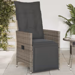 VidaXL 365661 sedia da esterno Resina, Acciaio Grigio scuro - Vista aggiuntiva 2