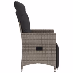VidaXL 365661 sedia da esterno Resina, Acciaio Grigio scuro - Vista aggiuntiva 5