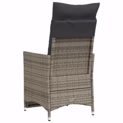 VidaXL 365661 sedia da esterno Resina, Acciaio Grigio scuro - Vista aggiuntiva 6
