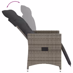 VidaXL 365661 sedia da esterno Resina, Acciaio Grigio scuro - Vista aggiuntiva 7