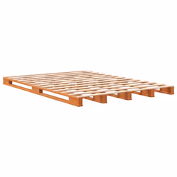 vidaXL Letto Pallet Marrone Cera 140x200 cm in Legno Massello di Pino - Vista aggiuntiva 3