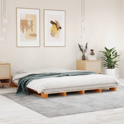 vidaXL Letto Pallet Marrone Cera 180x200 cm in Legno Massello di Pino