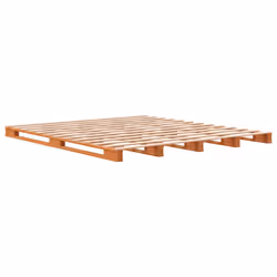 vidaXL Letto Pallet Marrone Cera 180x200 cm in Legno Massello di Pino - Vista aggiuntiva 3