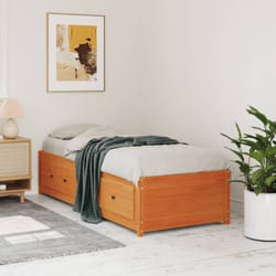 Dormeuse Marrone Cera 75x190 cm in Legno Massello di Pinocod mxl 87662