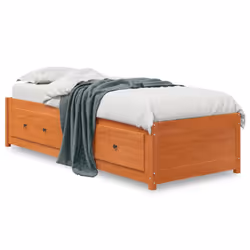 Dormeuse Marrone Cera 75x190 cm in Legno Massello di Pinocod mxl 87662 - Vista aggiuntiva 2