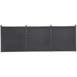 Vidaxl - Set Pannello di Recinzione Grigio 526x186 cm in wpc
