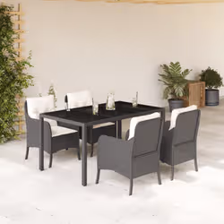 VidaXL 3211844 set mobili da esterno Crema, Bianco - Vista aggiuntiva 2