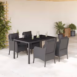 VidaXL 3211850 set mobili da esterno Nero - Vista aggiuntiva 2