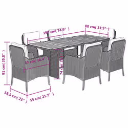 VidaXL 3211880 set mobili da esterno - Vista aggiuntiva 7