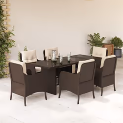 Questo set da pranzo da giardino è un'ottima scelta per pranzare all'aperto o per rilassarvi in giardino, in cortile, o sul p ...