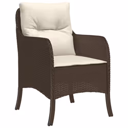 Set da Pranzo da Giardino 9pz con Cuscini Marrone in Polyrattancod mxl 86965 - Vista aggiuntiva 3