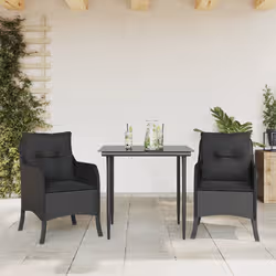 VidaXL 3211920 set mobili da esterno Nero - Vista aggiuntiva 2