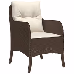 Set da Pranzo da Giardino 9pz con Cuscini Marrone in Polyrattancod mxl 116122 - Vista aggiuntiva 3
