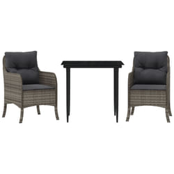 VidaXL 3211955 set mobili da esterno Grigio scuro