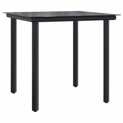Set da Pranzo da Giardino 5 pz con Cuscini in Polyrattan Grigiocod mxl 134880 - Vista aggiuntiva 3