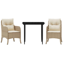 VidaXL 3211969 set mobili da esterno Crema, Bianco