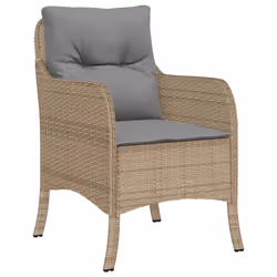 Set da Pranzo da Giardino 5 pz con Cuscini Beige in Polyrattancod mxl 91729 - Vista aggiuntiva 3