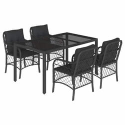 VidaXL 3212026 set mobili da esterno Nero