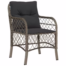 Set da Pranzo da Giardino 9 pz con Cuscini in Polyrattan Grigiocod mxl 90055 - Vista aggiuntiva 3