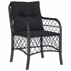 Set da Bistrò 3 pz con Cuscini Nero in Polyrattancod mxl 87199 - Vista aggiuntiva 3