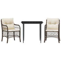 VidaXL 3212117 set mobili da esterno Crema, Bianco