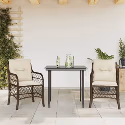 VidaXL 3212117 set mobili da esterno Crema, Bianco - Vista aggiuntiva 2