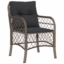 Set da Bistrò 3 pz con Cuscini Grigio in Polyrattancod mxl 87208 - Vista aggiuntiva 3