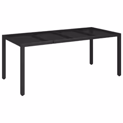 Set da Pranzo da Giardino 9 pz con Cuscini Nero in Polyrattancod mxl 115819 - Vista aggiuntiva 3