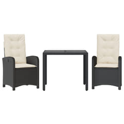 VidaXL 3212206 set mobili da esterno Nero