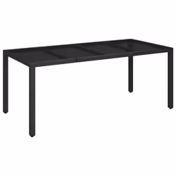 Set da Pranzo da Giardino 7 pz Nero con Cuscini in Polyrattancod mxl 116925 - Vista aggiuntiva 3