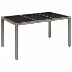 Set da Pranzo da Giardino 5 pz con Cuscini in Polyrattan Grigiocod mxl 87369 - Vista aggiuntiva 3