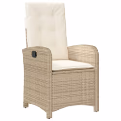 Set da Pranzo da Giardino 9 pz con Cuscini Beige in Polyrattancod mxl 87931 - Vista aggiuntiva 3