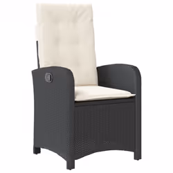 Set da Pranzo da Giardino 9 pz con Cuscini Nero in Polyrattancod mxl 87934 - Vista aggiuntiva 3