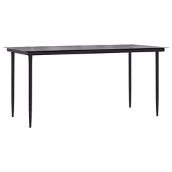 Set da Pranzo da Giardino 7 pz Nero con Cuscini in Polyrattancod mxl 91605 - Vista aggiuntiva 3