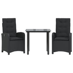VidaXL 3212322 set mobili da esterno Nero