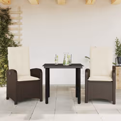 VidaXL 3212342 set mobili da esterno Crema, Bianco - Vista aggiuntiva 2