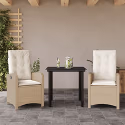 VidaXL 3212382 set mobili da esterno Crema, Bianco - Vista aggiuntiva 2